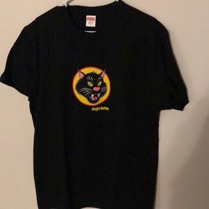 supreme black cat shirt